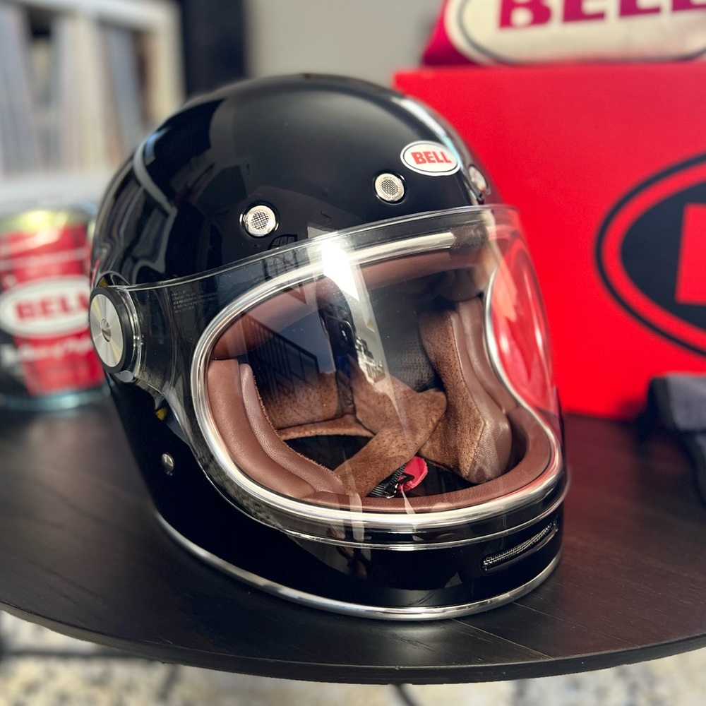 SOLD! Bell Bullitt Black Gloss Motorcycle Helmet sz L